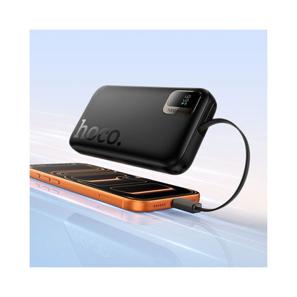 HOCO Q51 külső akkumulátor, 10000mAh, 20W, PD, 2 x USB-C, Fekete