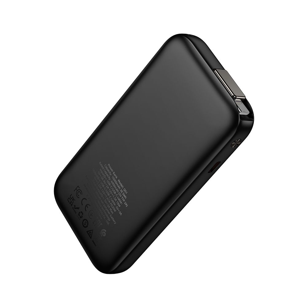 HOCO Q51 külső akkumulátor, 10000mAh, 20W, PD, 2 x USB-C, Fekete