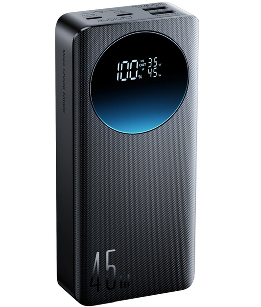 Joyroom JR-PBF02 Pro külső akkumulátor, 20000mAh, 45W, QC + PD, 2 x USB-A - 2 x USB-C, Fekete