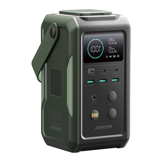 Joyroom JR-PBF10 külső akkumulátor, 75000mAh, 100W, QC + PD, 3 x USB-A - 3 x USB-C, Zöld