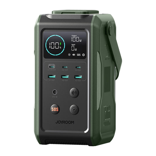 Joyroom JR-PBF10 külső akkumulátor, 75000mAh, 100W, QC + PD, 3 x USB-A - 3 x USB-C, Zöld