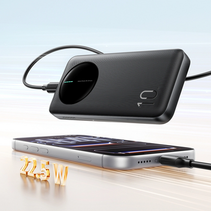 Joyroom JR-PBF12 Pro külső akkumulátor, 10000mAh, 22,5W, QC + PD, 1 x USB-C - 2 x USB-A, Fekete