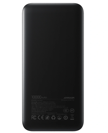 Joyroom JR-PBF12 Pro külső akkumulátor, 10000mAh, 22,5W, QC + PD, 1 x USB-C - 2 x USB-A, Fekete