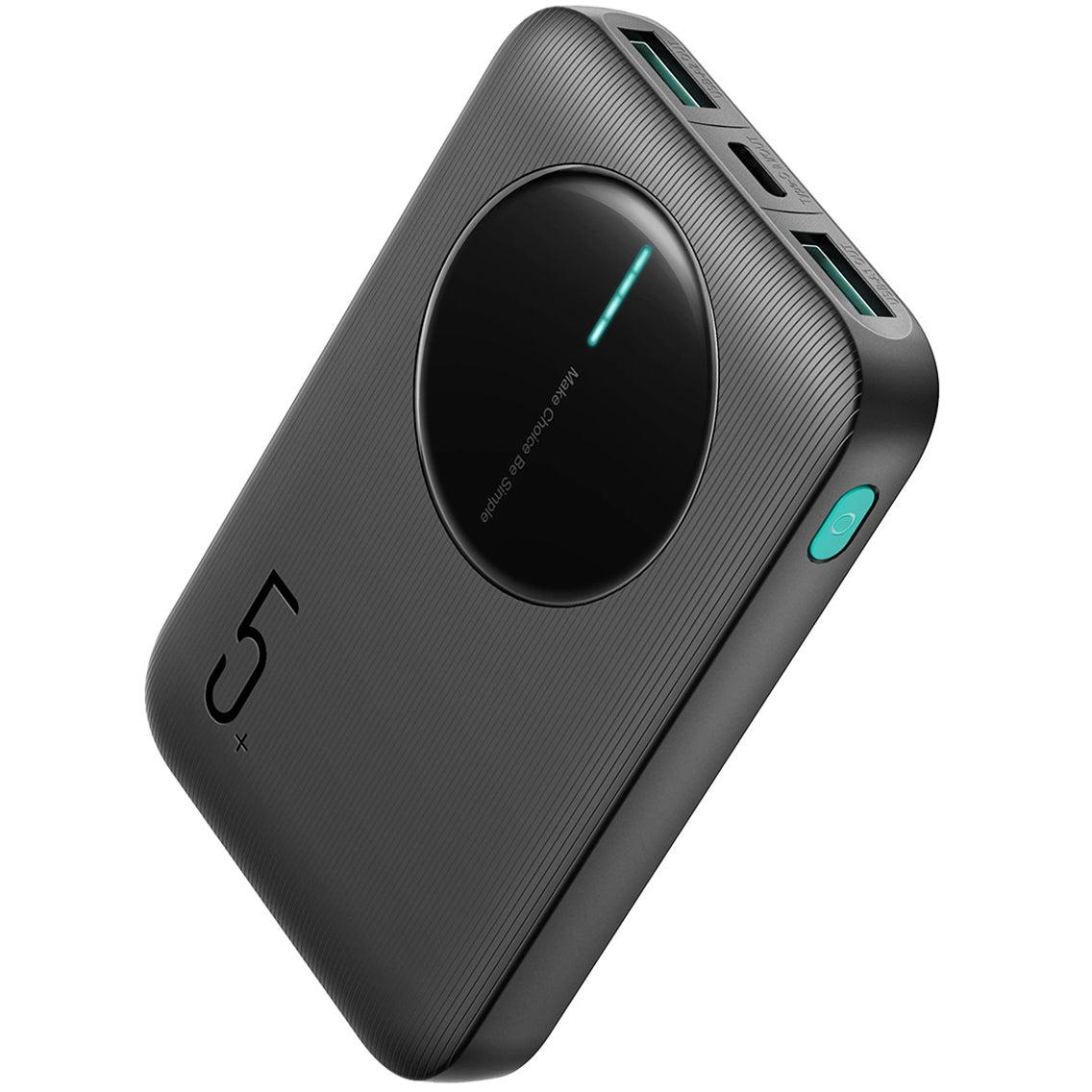 Joyroom JR-PBF13 külső akkumulátor, 5000mAh, 12W, 1 x USB-C - 2 x USB-A, Fekete