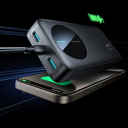 Joyroom JR-PBF14 External Battery, 20000mAh, 12W, 1 x USB-C - 2 x USB-A, Black