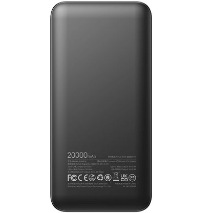 Joyroom JR-PBF14 External Battery, 20000mAh, 12W, 1 x USB-C - 2 x USB-A, Black