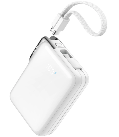Joyroom JR-PBF27 Pro külső akkumulátor, 10000mAh, 30W, QC + PD, 1 x Lightning - 2 x USB-C, Fehér