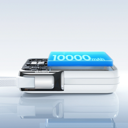 Joyroom JR-PBF27 Pro külső akkumulátor, 10000mAh, 30W, QC + PD, 1 x Lightning - 2 x USB-C, Fehér