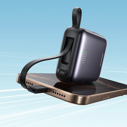 Joyroom JR-PBF27 külső akkumulátor, 10000mAh, 22.5W, QC + PD, 1 x Lightning - 2 x USB-C, Fekete