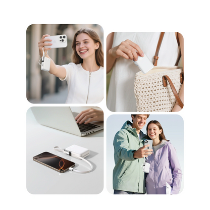 Joyroom JR-PBF27 Pro külső akkumulátor, 10000mAh, 30W, QC + PD, 1 x Lightning - 2 x USB-C, Fehér