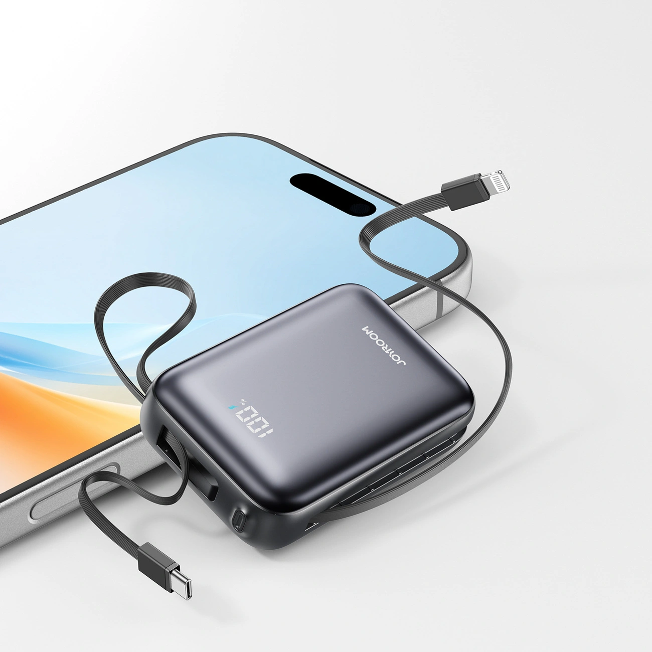 Joyroom JR-PBF29 külső akkumulátor, 20000mAh, 22.5W, QC + PD, 1 x Lightning - 2 x USB-C, Fekete
