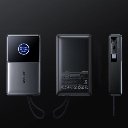 Joyroom JR-PR1 külső akkumulátor, 10000mAh, 22.5W, PD, 2 x USB-C, Szürke