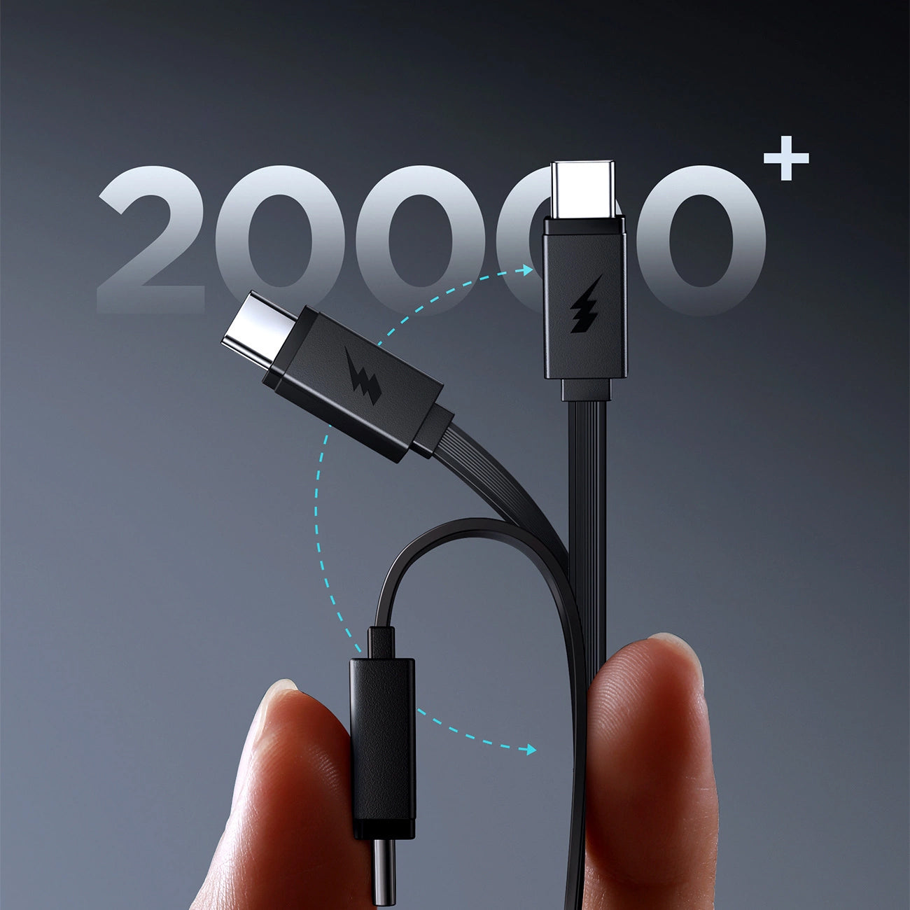 Joyroom JR-PR1 külső akkumulátor, 10000mAh, 22.5W, PD, 2 x USB-C, Szürke