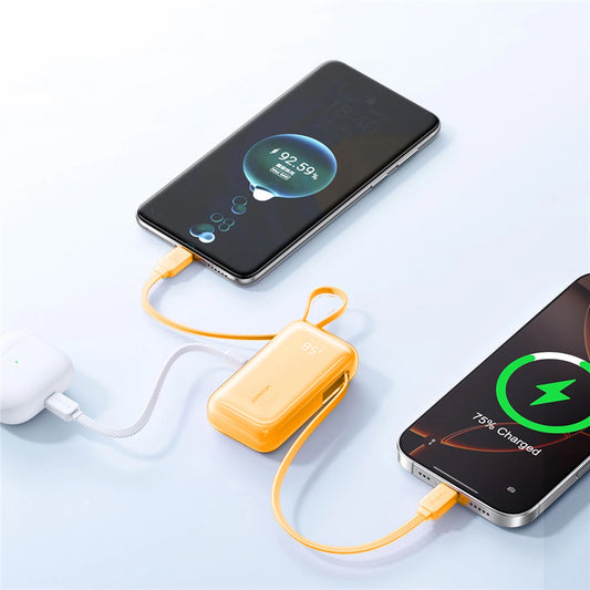 Joyroom JR-PR2 külső akkumulátor, 10000mAh, 35W, PD, 3 x USB-C, Narancssárga