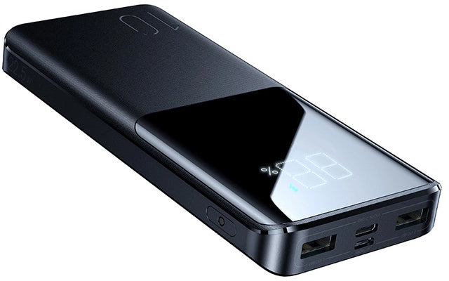Joyroom JR-QP191 külső akkumulátor, 10000mAh, 22.5W, QC + PD, 1 x USB-C - 2 x USB-A, Fekete
