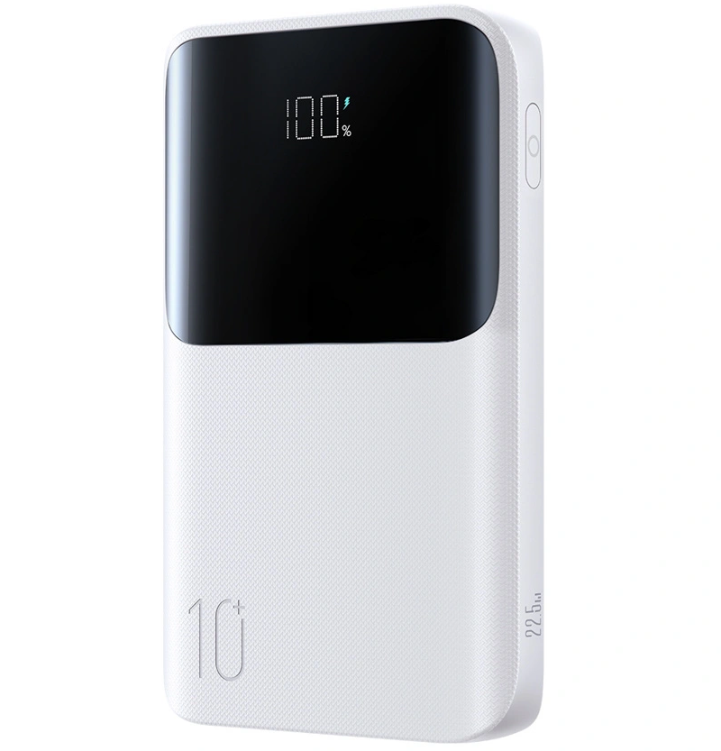 Joyroom JR-QP191 külső akkumulátor, 10000mAh, 22.5W, QC + PD, 1 x USB-A - 2 x USB-C, Fehér