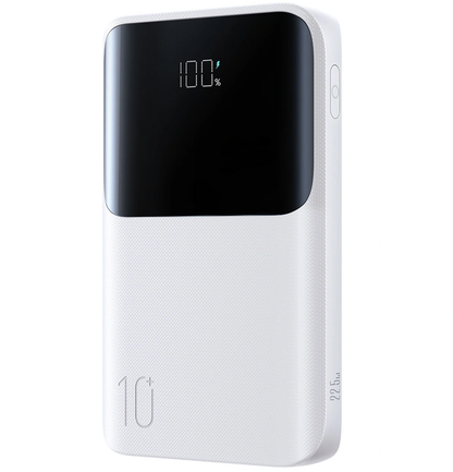 Joyroom JR-QP191 külső akkumulátor, 10000mAh, 22.5W, QC + PD, 1 x USB-A - 2 x USB-C, Fehér