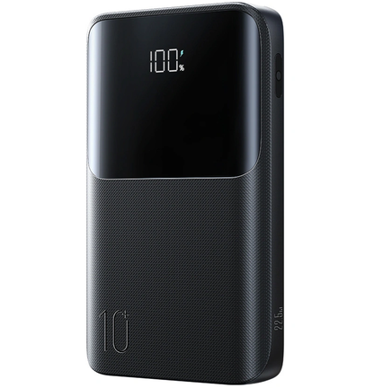 Joyroom JR-QP191 külső akkumulátor, 10000mAh, 22.5W, QC + PD, 1 x USB-A - 2 x USB-C, Fekete