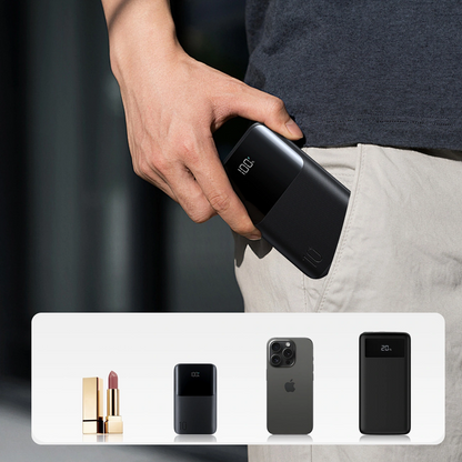 Joyroom JR-QP191 külső akkumulátor, 10000mAh, 22.5W, QC + PD, 1 x USB-A - 2 x USB-C, Fekete