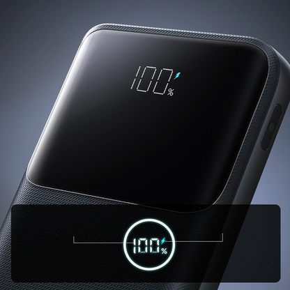 Joyroom JR-QP191 külső akkumulátor, 10000mAh, 22.5W, QC + PD, 1 x USB-A - 2 x USB-C, Fekete