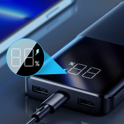 Joyroom JR-QP191 külső akkumulátor, 10000mAh, 22.5W, QC + PD, 1 x USB-C - 2 x USB-A, Fekete