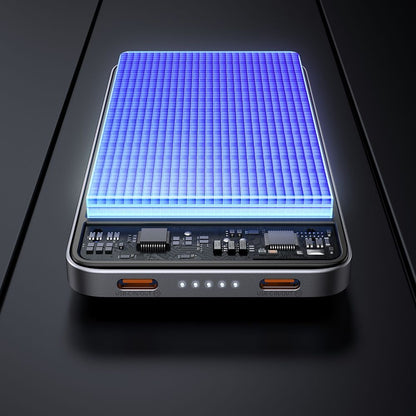 McDodo MC-3781 Meta vezeték nélküli külső akkumulátor, 10000mAh, 20W, PD + FQI, 1 x QI - 2 x USB-C, Fekete