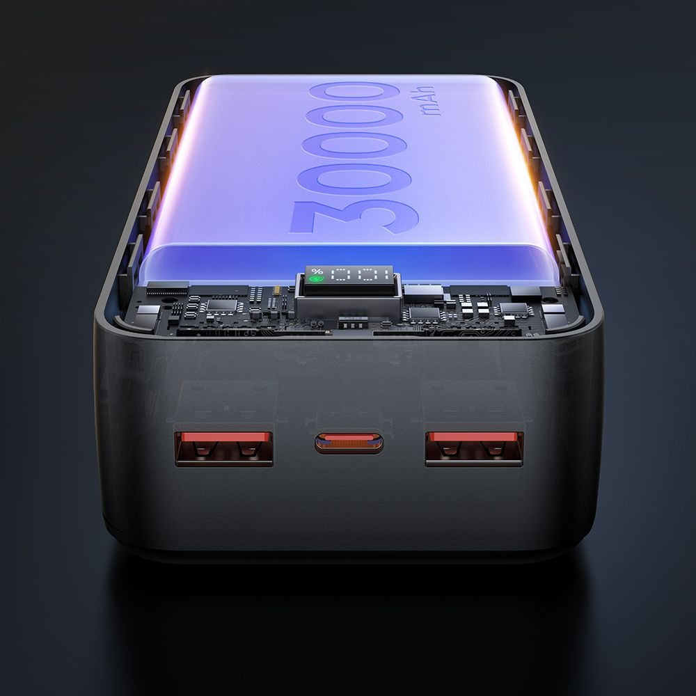 Külső akkumulátor McDodo MC-4240, 30000mAh, 22.5W, QC + PD, 2 x USB-A - 1 x USB-C, Fekete