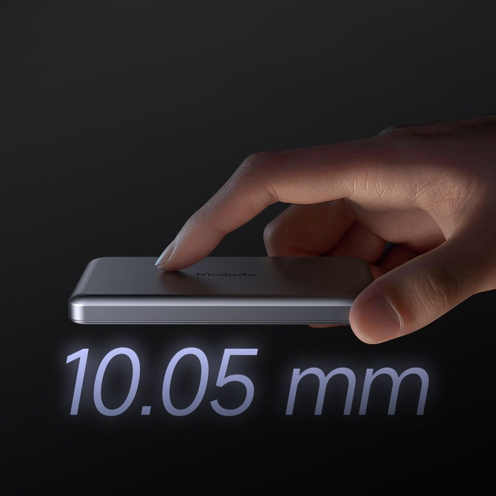 McDodo MC-4641 Meta vezeték nélküli külső akkumulátor, 5000mAh, 20W, PD + FQI, 1 x QI - 1 x USB-C, Fekete