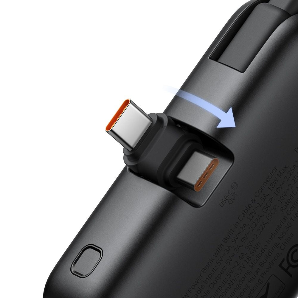McDodo MC-7760 Freekit külső akkumulátor, 5000mAh, 22.5W, PD, 3 x USB-C, fekete