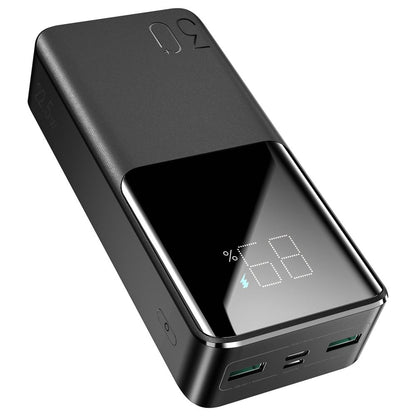 Joyroom JR-QP193 külső akkumulátor, 30000mAh, 22,5W, QC + PD, 1 x USB-C - 2 x USB-A, Fekete