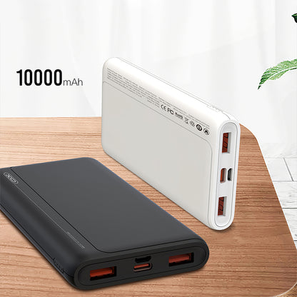 Külső akkumulátor XO Design PR127, 20000mAh, 22.5W, QC + PD, 1 x USB-C - 2 x USB-A, Fekete