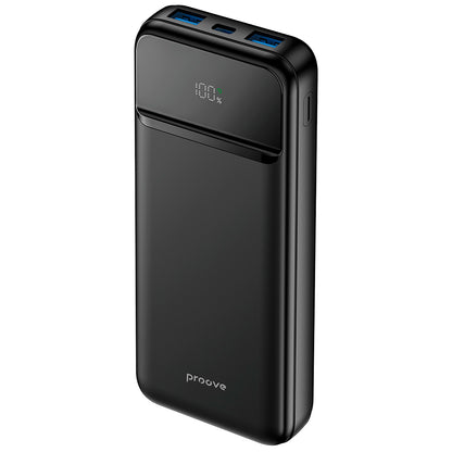 Proove Illuminator 2 külső akkumulátor, 10000mAh, 22.5W, QC + PD, 2 x USB-A - 1 x USB-C, Fekete PBIP10212201