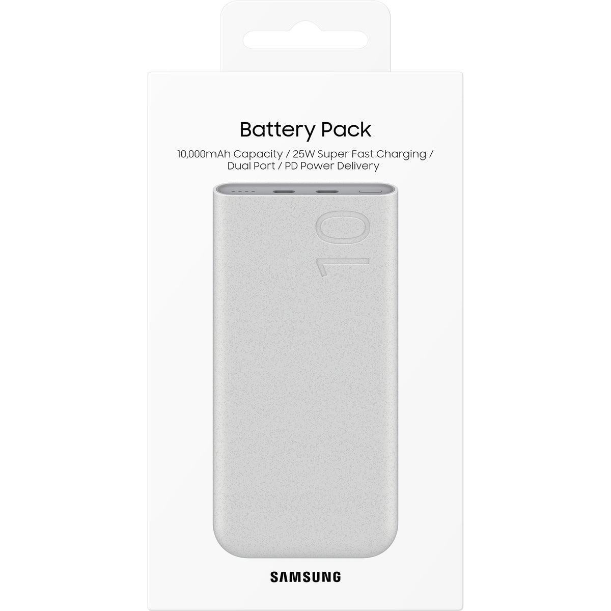 Samsung külső akkumulátor, 10000mAh, 25W, PD, 2 x USB-C, Bézs, Újracsomagolt EB-P3400XUEGEU