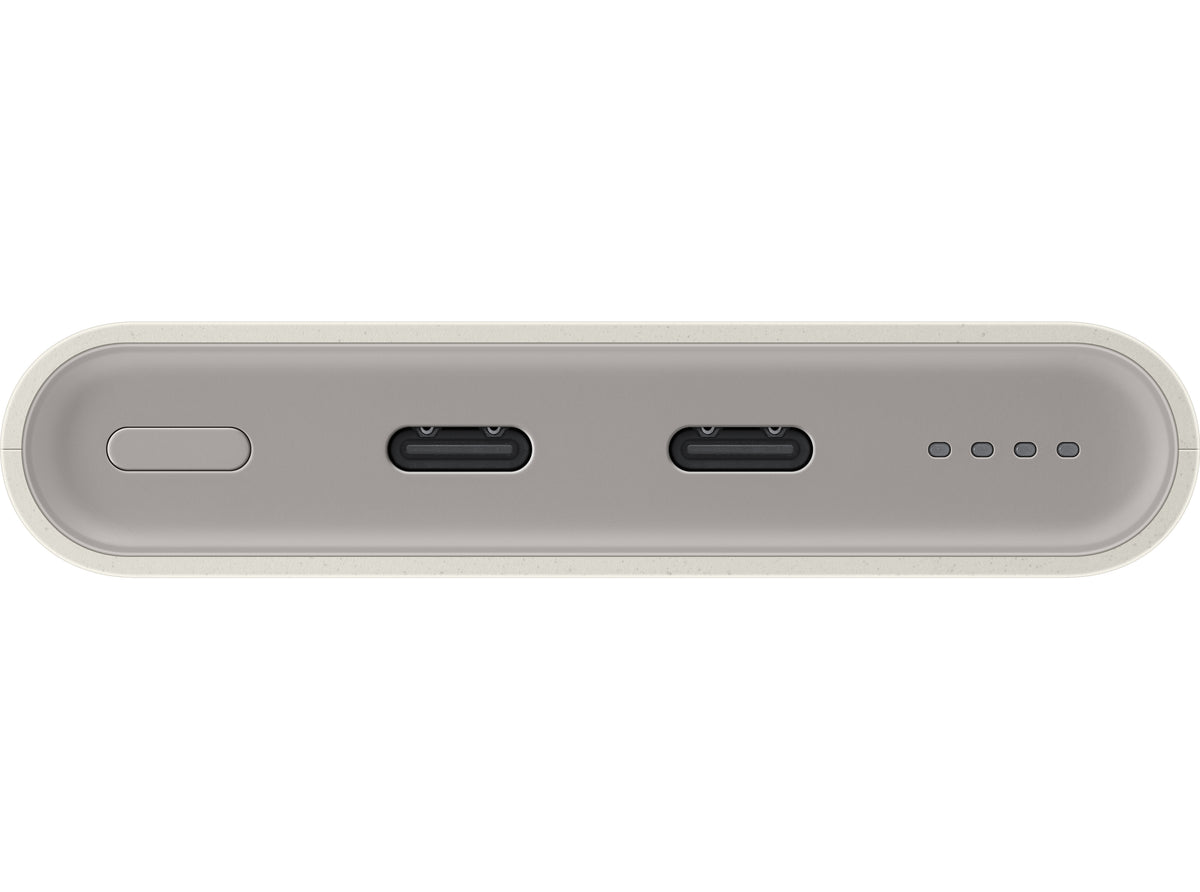 Samsung külső akkumulátor, 10000mAh, 25W, PD, 2 x USB-C, Bézs, Újracsomagolt EB-P3400XUEGEU