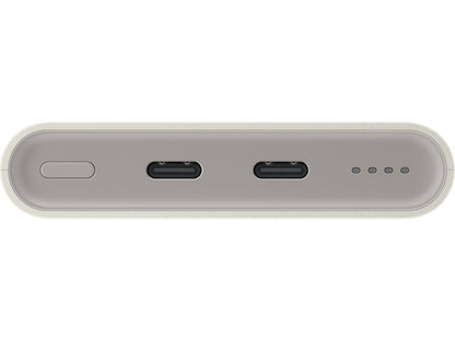 Samsung külső akkumulátor, 10000mAh, 25W, PD, 2 x USB-C, Bézs, Újracsomagolt EB-P3400XUEGEU