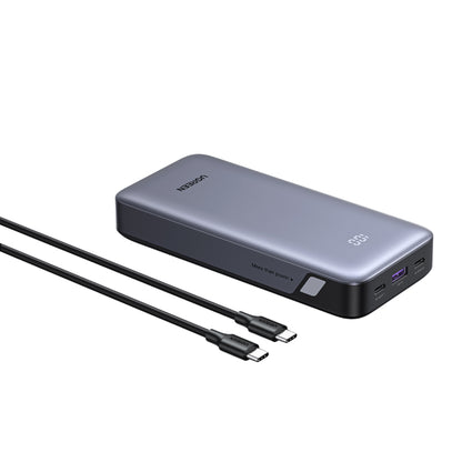 UGREEN Nexode PB532 külső akkumulátor (55989B), 20000mAh, 30W, QC + PD, 1 x USB-A - 2 x USB-C, Szürke