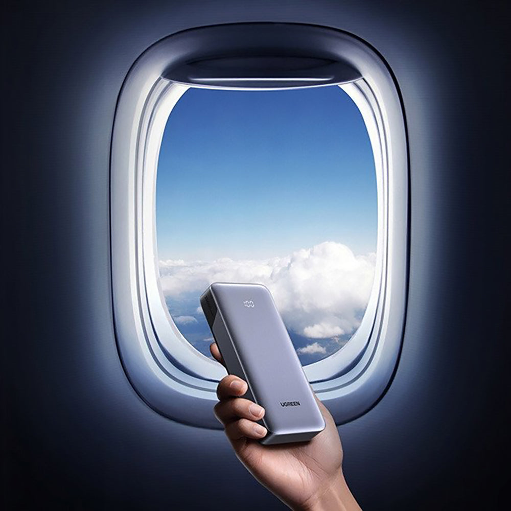 UGREEN Nexode PB532 külső akkumulátor (55989B), 20000mAh, 30W, QC + PD, 1 x USB-A - 2 x USB-C, Szürke