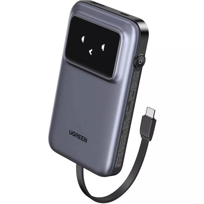 UGREEN PB511 Uno External Battery, 10000mAh, 30W, QC + PD, 1 x USB-A - 2 x USB-C, Grey
