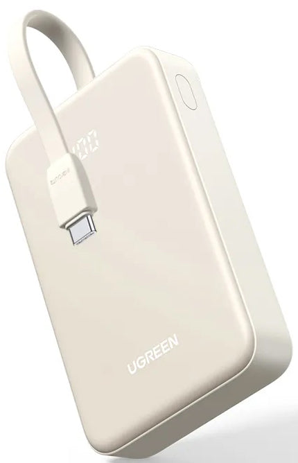 UGREEN PB521 külső akkumulátor, 20000mAh, 30W, QC + PD, 1 x USB-A - 2 x USB-C, Fehér