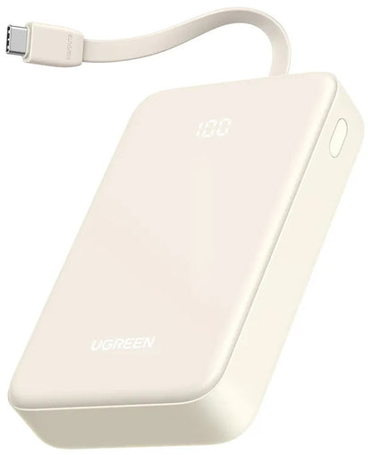 UGREEN PB521 külső akkumulátor, 20000mAh, 30W, QC + PD, 1 x USB-A - 2 x USB-C, Fehér