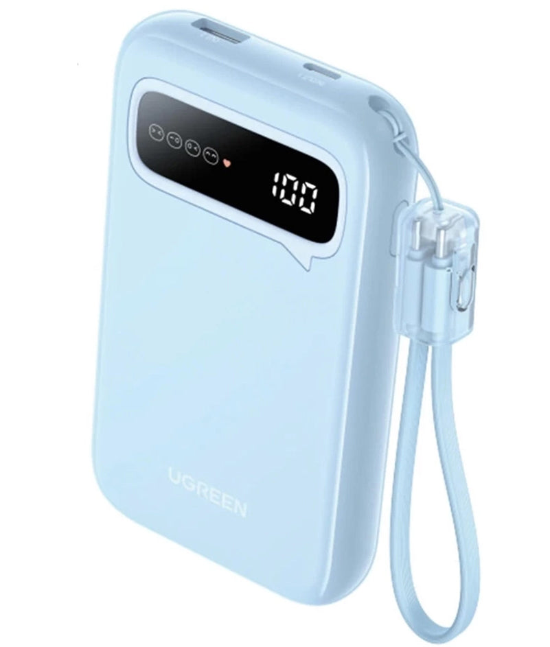 UGREEN PB522 külső akkumulátor, 10000mAh, 20W, QC + PD, 1 x USB-A - 1 x USB-C, Kék
