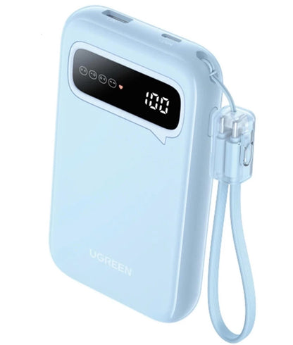 UGREEN PB522 külső akkumulátor, 10000mAh, 20W, QC + PD, 1 x USB-A - 1 x USB-C, Kék