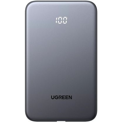 UGREEN PB526 (75161B) külső akkumulátor, 10000mAh, 20W, QC + PD, 1 x USB-A - 2 x USB-C, Szürke
