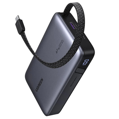 UGREEN PB550 külső akkumulátor, 20000mAh, 67W, QC + PD, 1 x USB-A - 2 x USB-C, szürke
