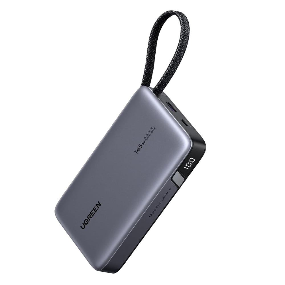 UGREEN PB551 külső akkumulátor (55992B), 20000mAh, 145W, QC + PD, 1 x USB-A - 2 x USB-C, szürke