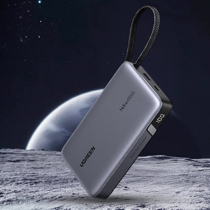 UGREEN PB551 külső akkumulátor (55992B), 20000mAh, 145W, QC + PD, 1 x USB-A - 2 x USB-C, szürke