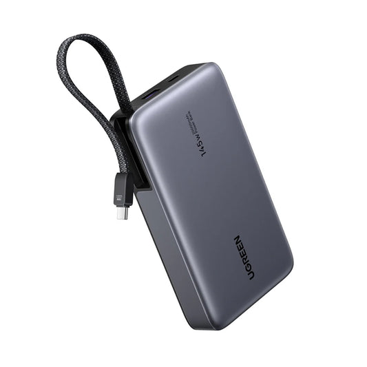 UGREEN PB551 (55992) külső akkumulátor, 20000mAh, 145W, QC + PD, 1 x USB-A - 2 x USB-C, szürke