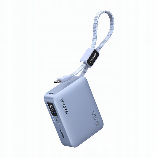UGREEN PB584 külső akkumulátor (75173B), 10000mAh, 33W, QC + PD, 1 x USB-A - 2 x USB-C, Kék