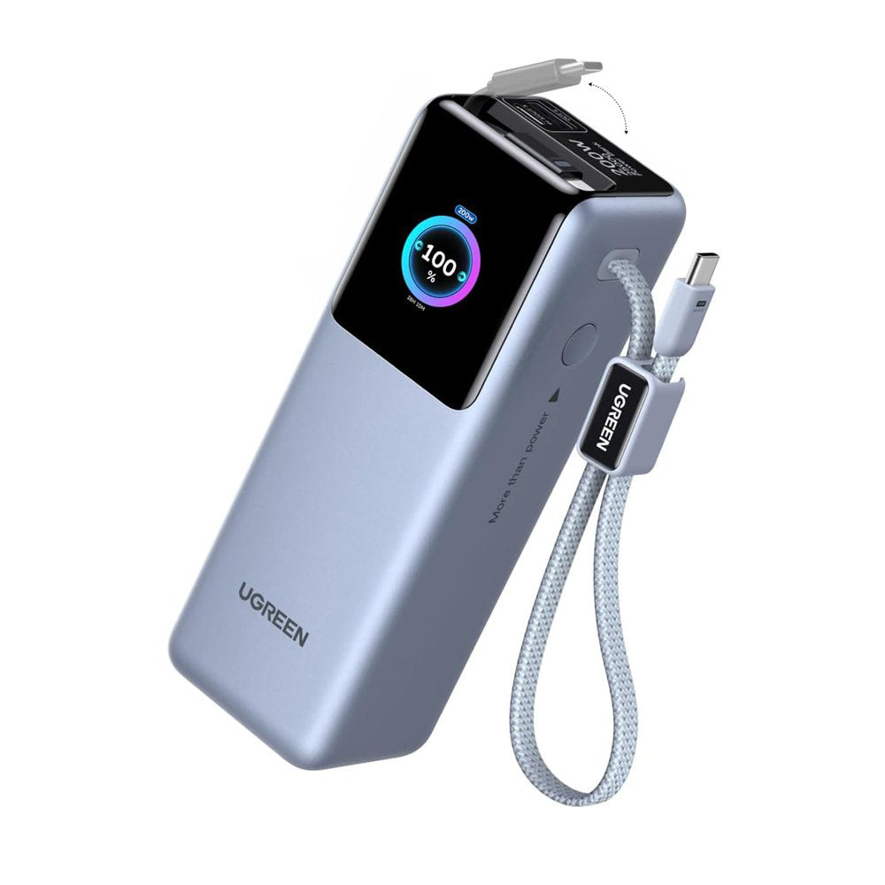 UGREEN PB728 (75702B) külső akkumulátor, 25000mAh, 200W, QC + PD, 1 x USB-A - 3 x USB-C, Szürke