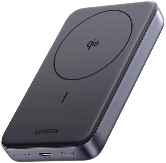 UGREEN PB761 külső akkumulátor, 10000mAh, 30W, PD + FQI, 1 x QI - 1 x USB-C, Szürke